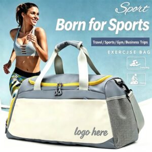 Color-Block Travel Tote Bag – Large Capacity Sports & Swimming Bag