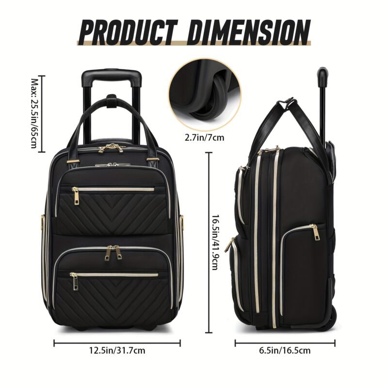 5cb3d352-97fd-40cf-8926-be6fdf7dd6f5.jpg 18-Inch Wheeled Carry-On Suitcase – Lightweight Business Travel Luggage