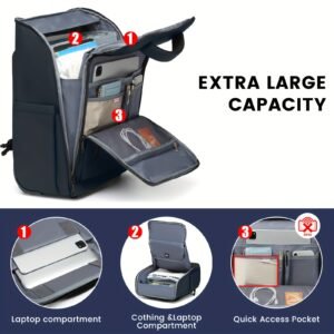 Rolling Backpack Trolley – Laptop Backpack & Carry-On Suitcase