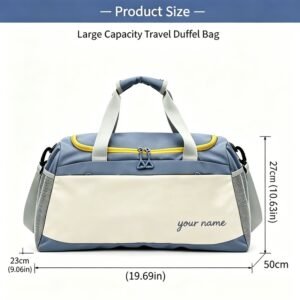 Color-Block Travel Tote Bag – Large Capacity Sports & Swimming Bag