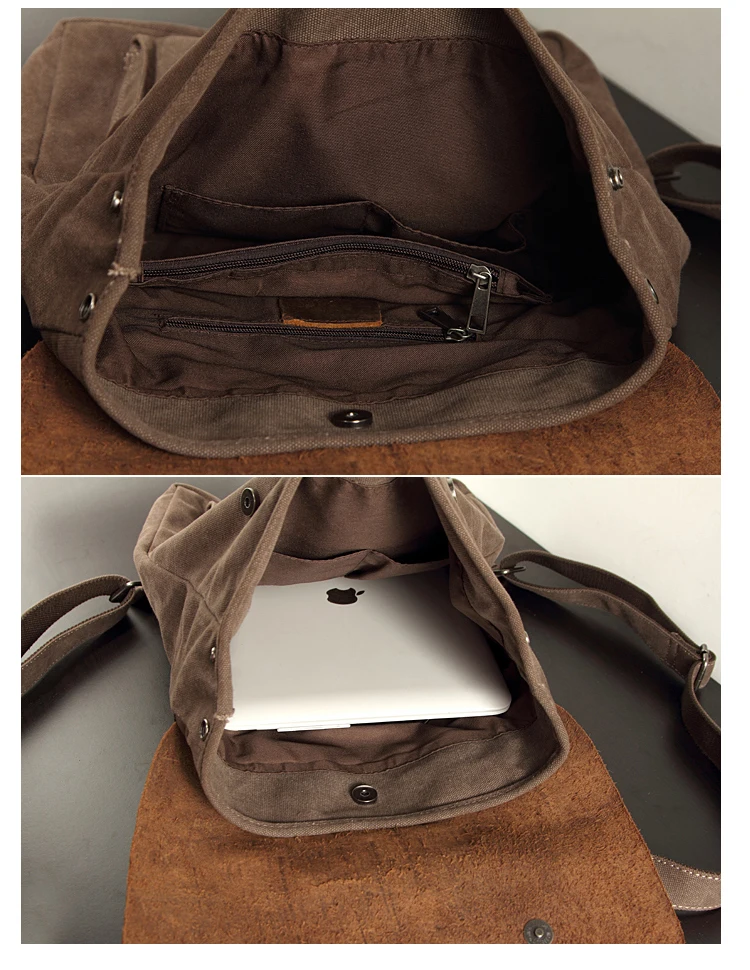 H36025e2090f34930a625724a24355fb9a.webp Leather & Canvas Casual Backpack – Travel & Hiking Daypack