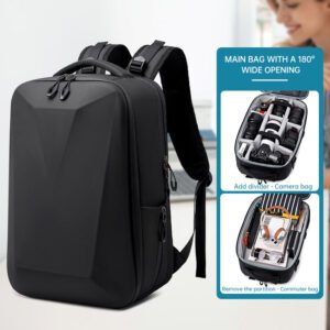 EVA Hard Shell Camera Backpack – Waterproof Travel Bag with Dividers