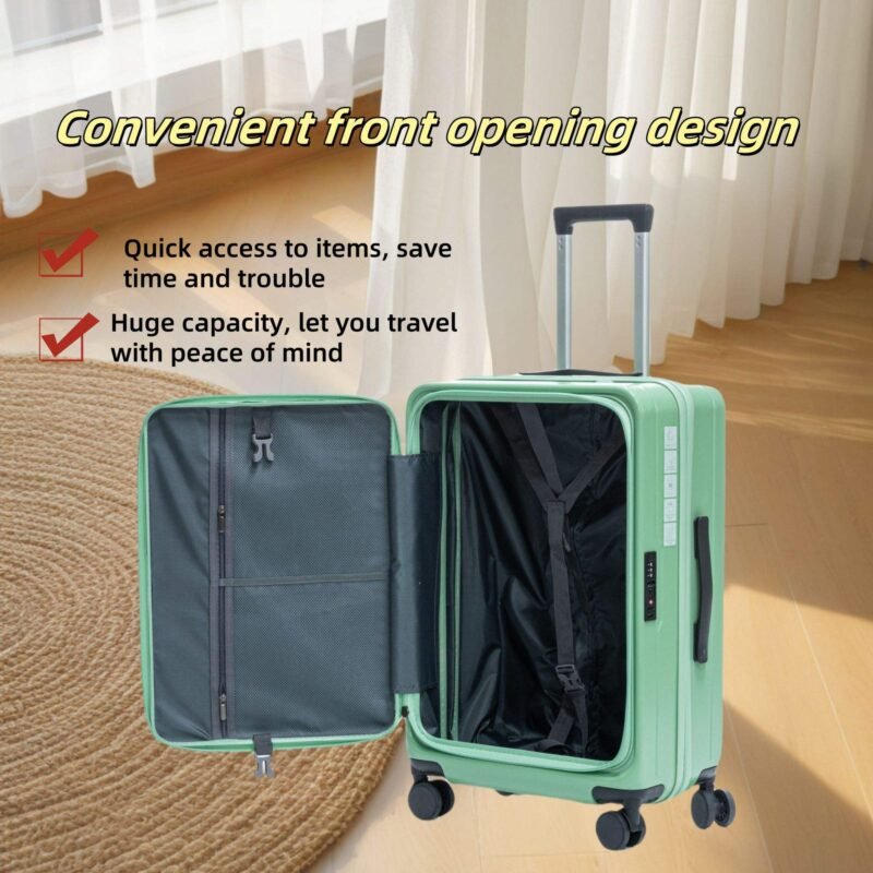 Large Capacity Makeup Suitcase – Aluminum Frame Travel Case with Lock
