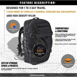 S0ba3019c0a4046da91fd78c653cacd78P.webp 30L Tactical Travel Duffel Bag – Waterproof Weekender & Gym Bag