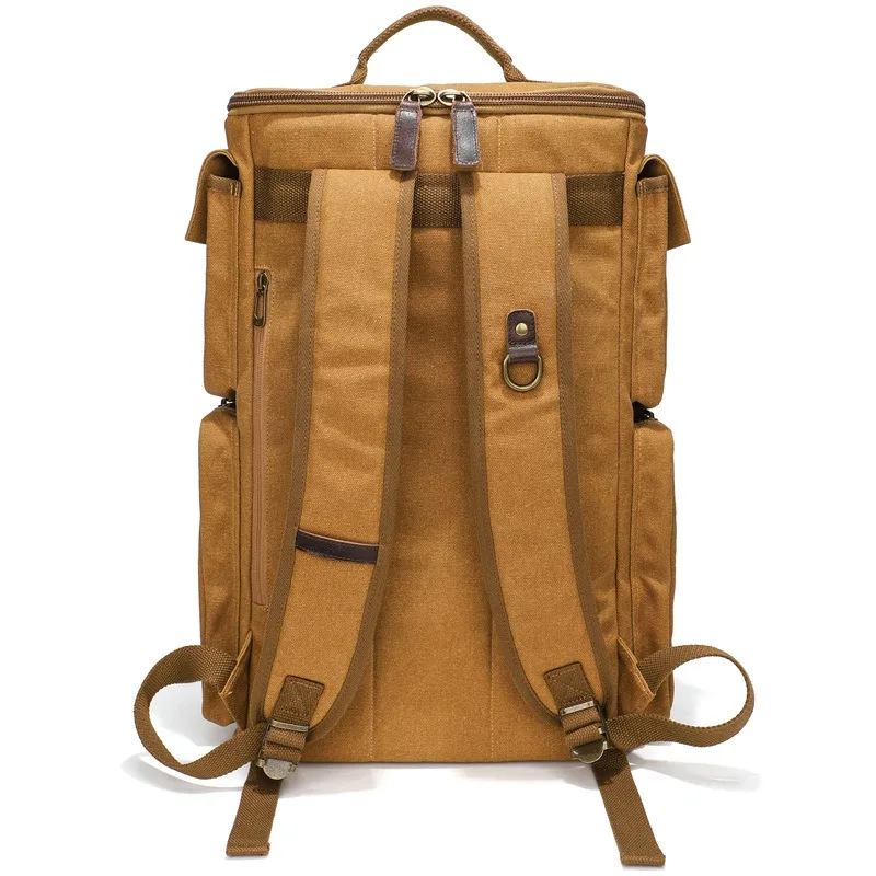 Waterproof Canvas Travel Backpack – Large Capacity Outdoor Bag