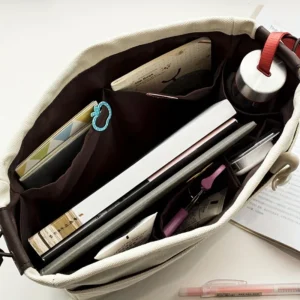 Canvas Drawstring Storage Bag – Lightweight Multi-Pocket Travel Organizer