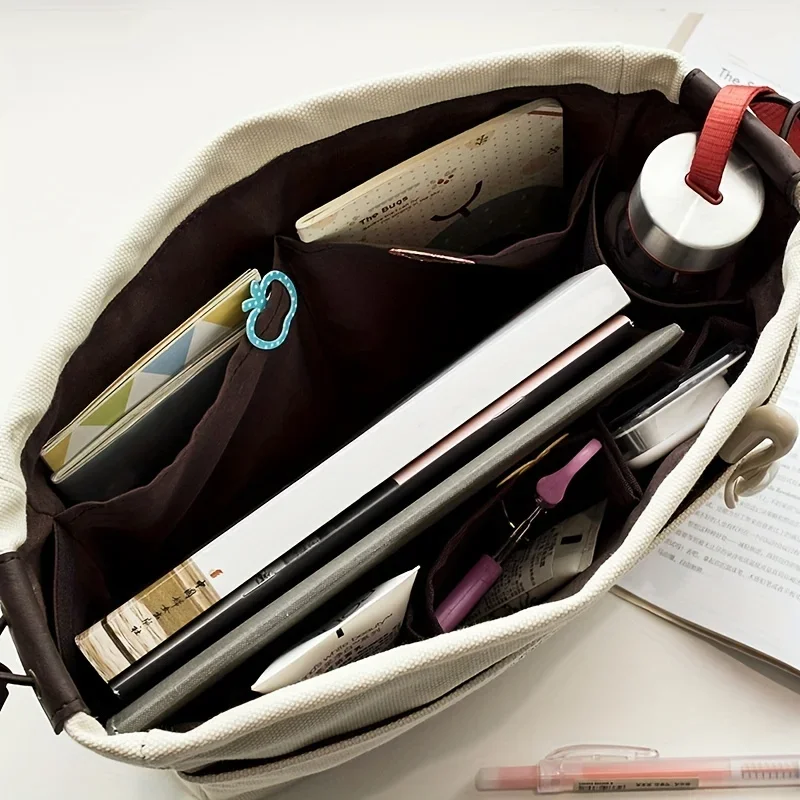 Canvas Drawstring Storage Bag – Lightweight Multi-Pocket Travel Organizer
