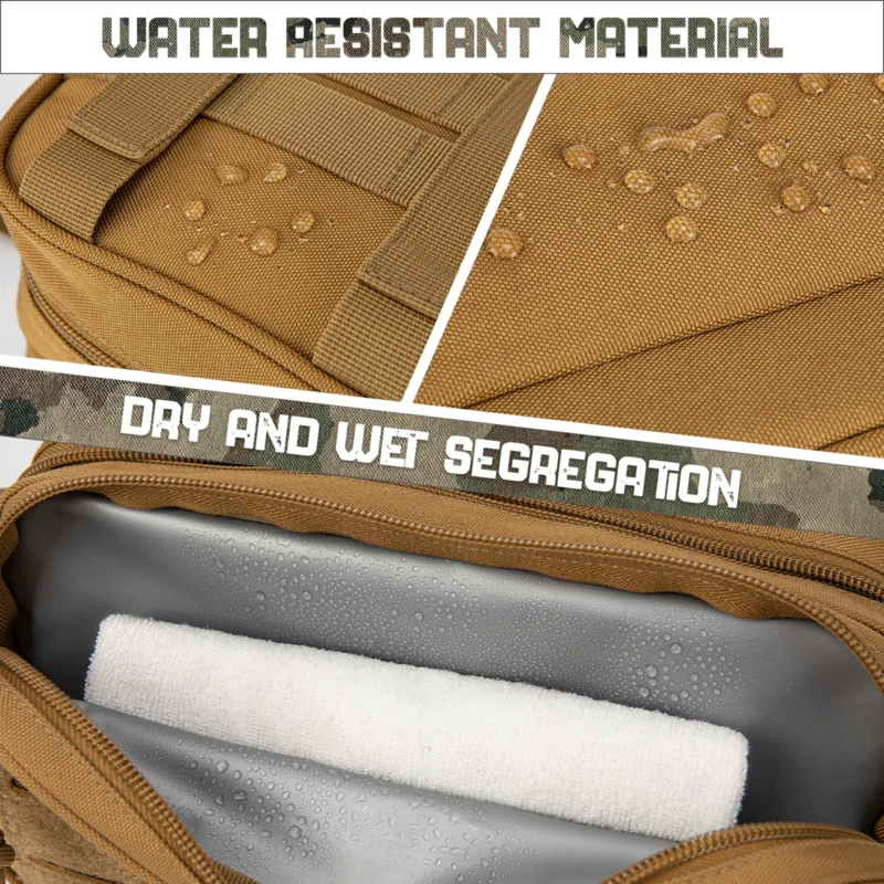 Tactical Toiletry Bag – MOLLE Hanging Travel Dopp Kit