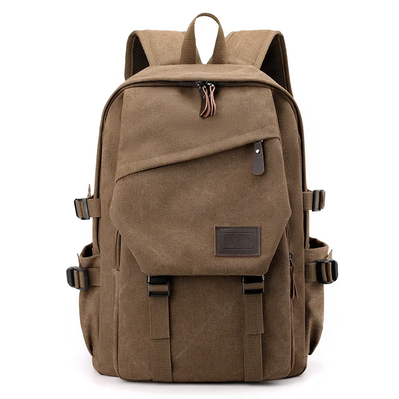 Men’s Canvas Travel Backpack – Large Capacity Outdoor Daypack