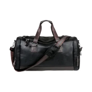 Genuine Leather Travel Duffel Bag – Water-Resistant Gym & Business Bag