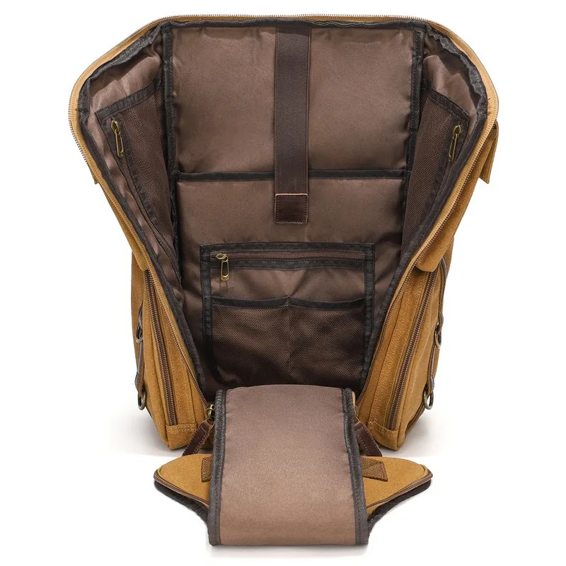 Waterproof Canvas Travel Backpack – Large Capacity Outdoor Bag