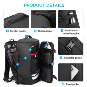 Scc5d17f85174476e92fdbc66f7a3fbd1e.webp BANGE Multi-Function Travel Backpack – Dry & Wet Separation with Shoe Compartment