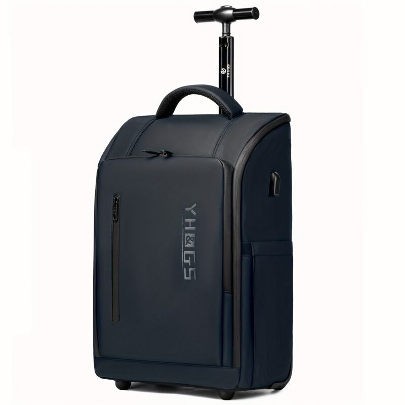 Rolling Backpack Trolley – Laptop Backpack & Carry-On Suitcase