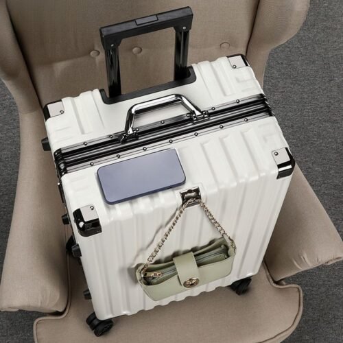 Aluminum Frame Trolley Suitcase – Sturdy Large Capacity Luggage