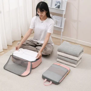 6-Piece Compression Packing Cube Set – Suitcase Organizer