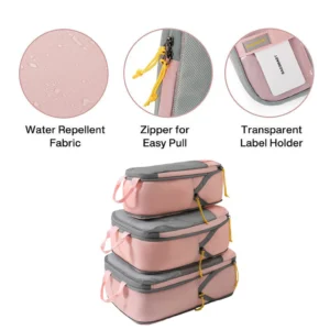 6-Piece Compression Packing Cube Set – Suitcase Organizer