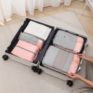 6-Piece Compression Packing Cube Set – Suitcase Organizer