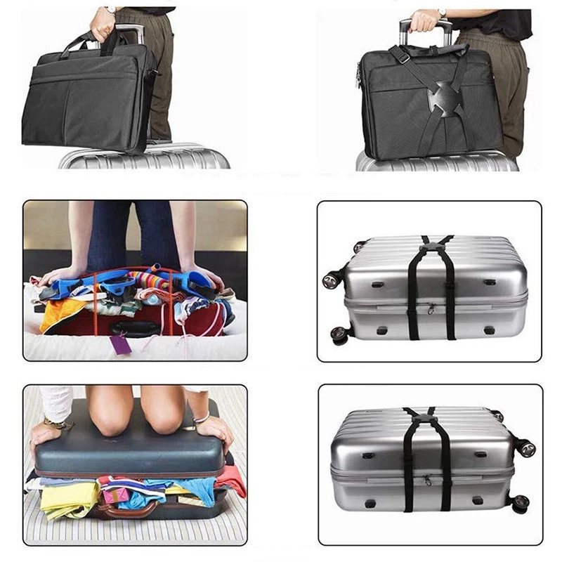 Adjustable Luggage Strap – Elastic Suitcase & Travel Bag Bungee