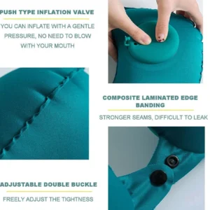 Automatic Inflatable Travel Neck Pillow – Breathable U-Shaped Cushion